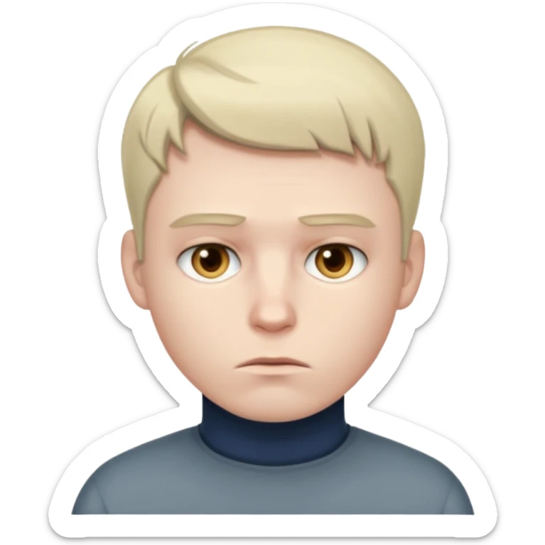 Create a realistic portrait of Gus with cold stare, clean haircut & neat appearance. sticker