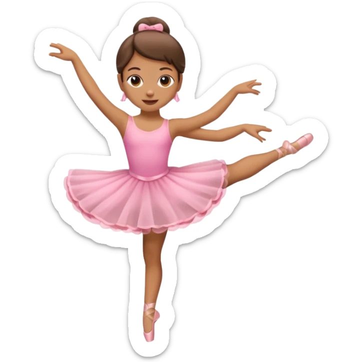 Emoji of pink dress cutie patutie twirling ballerina  sticker