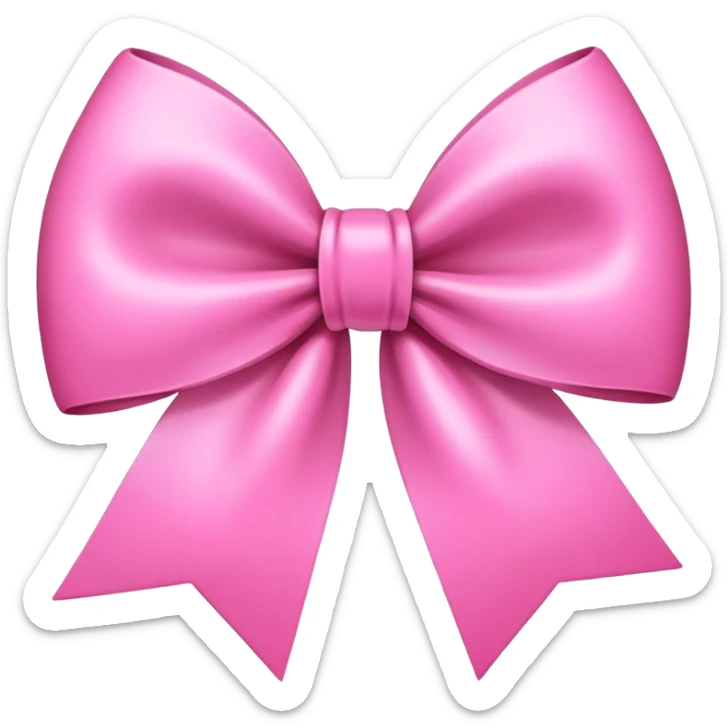 pink bow sticker