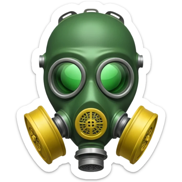 make my emoji for a twitch chat channel the streamer is me toxic shots incorporate the toxic in the emoji  inlucde a gas mask sticker