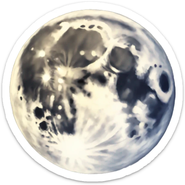 Moon sticker