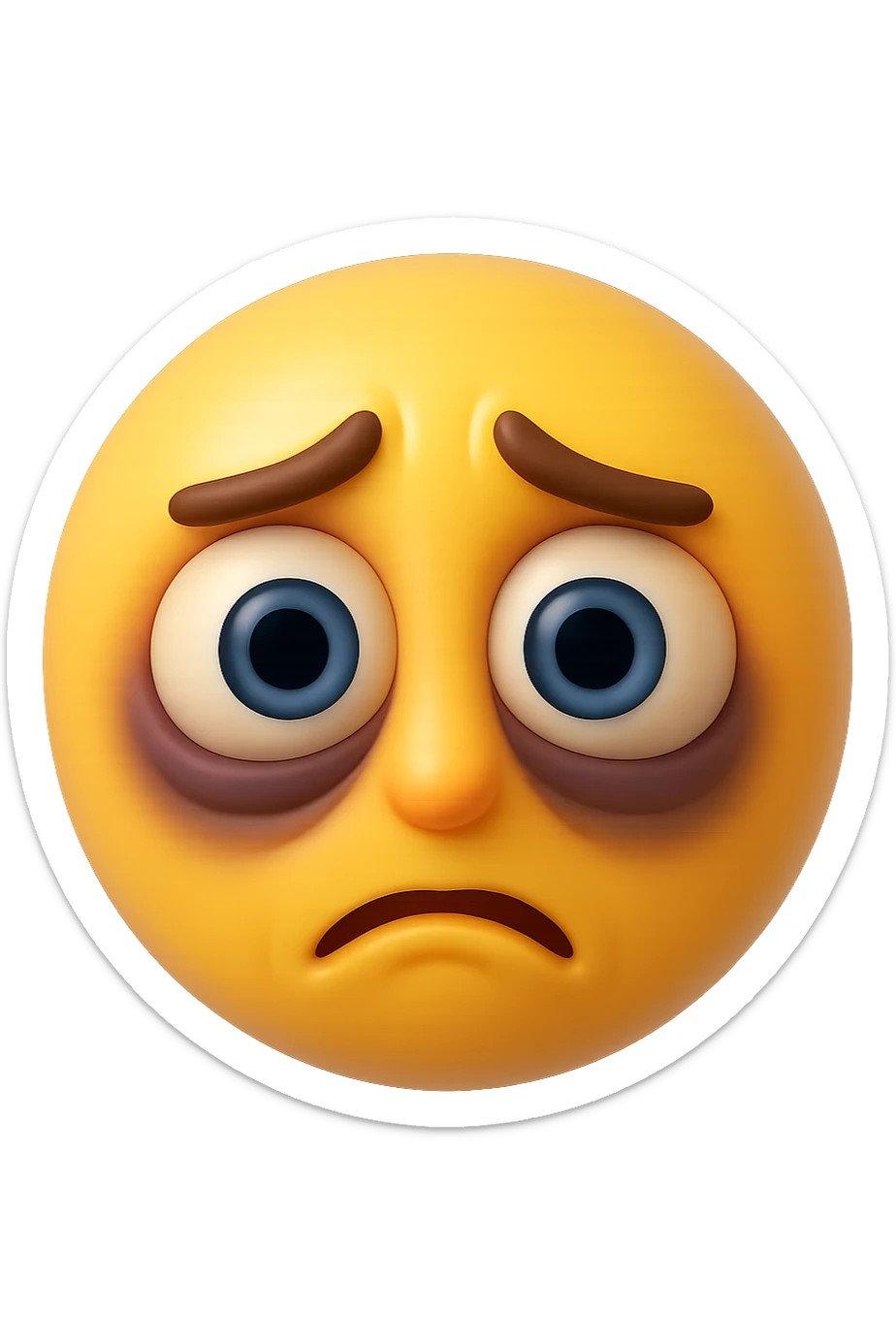 emoji 3d stile iphone di insonnia, alterazione del sonno 3d sticker