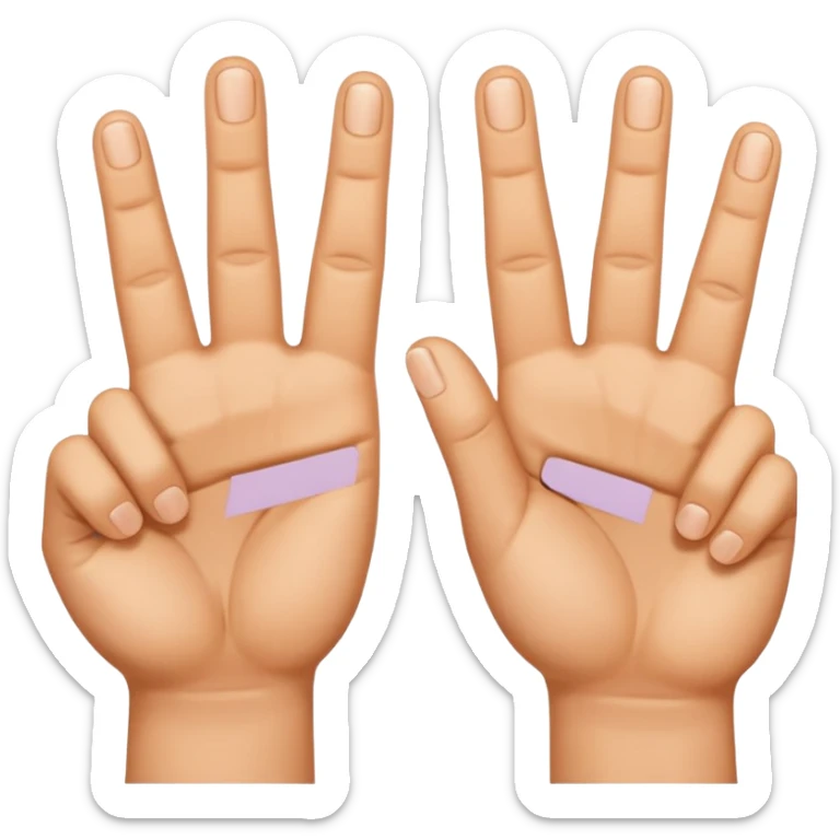 Le signe du rappeur Jul, avec les 2 mains: pouce sur le côté et index et majeur levés. Mis côte à côte, formant les lettres JUL sticker