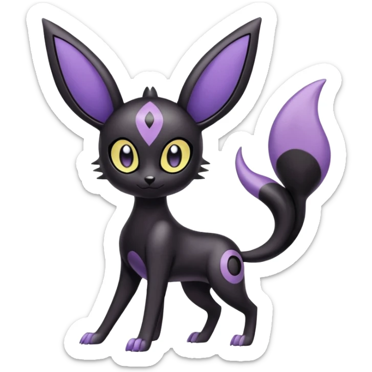 Meloetta-Liepard-Umbreon-Noibat-Pokémon-Fakémon-fusion-hybrid-creature sticker