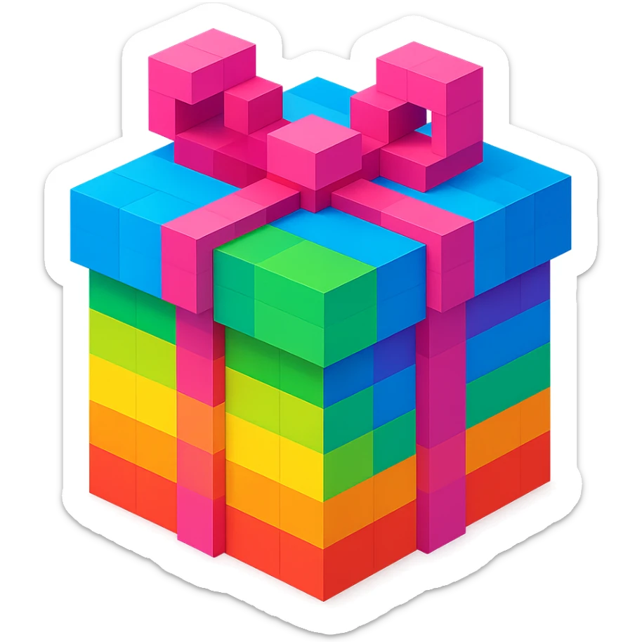 Rainbow gift sticker