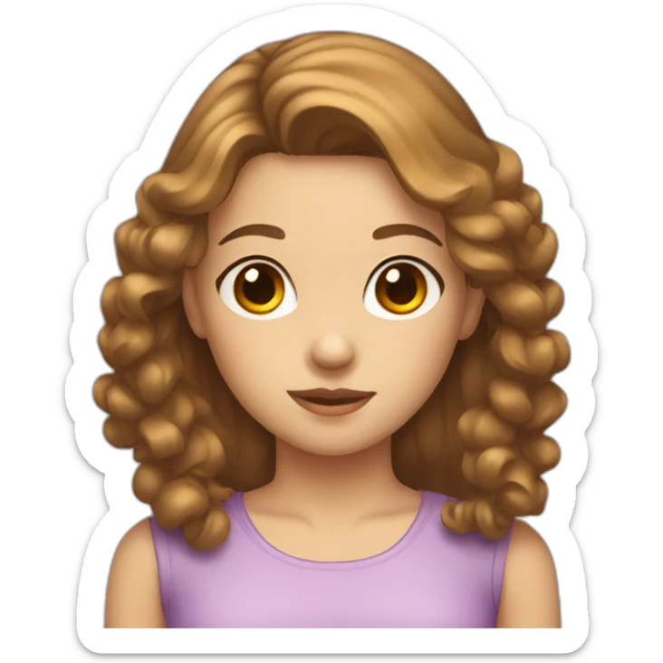 girl wearing bow with brown hair and street hair sticker