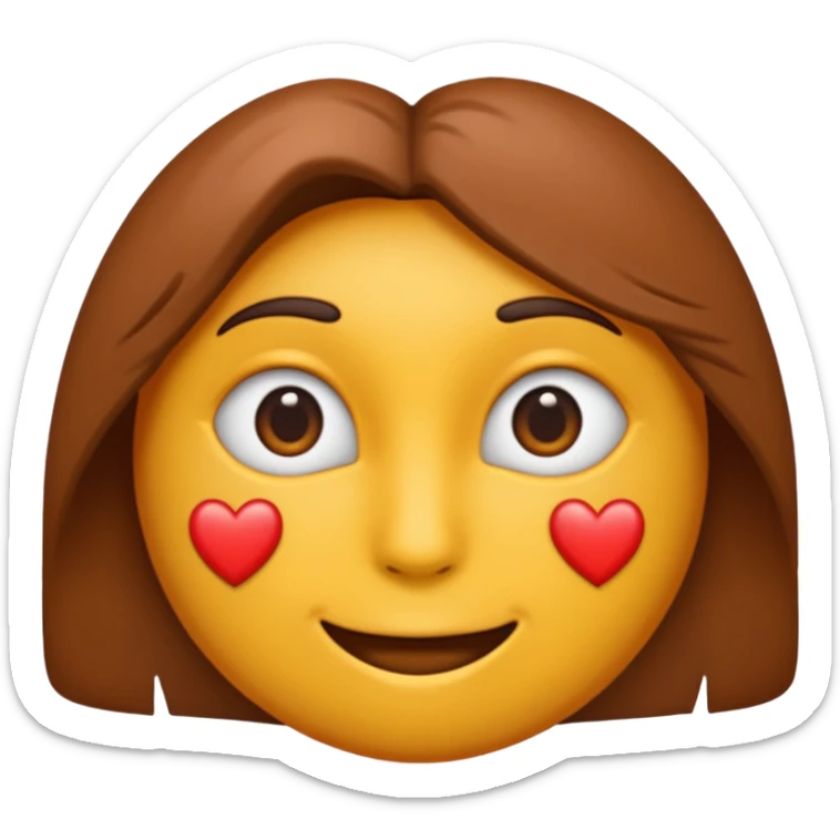 Je veux l'emoji main en cœur 🫶🏾 avec une main marron et une main blanche sticker