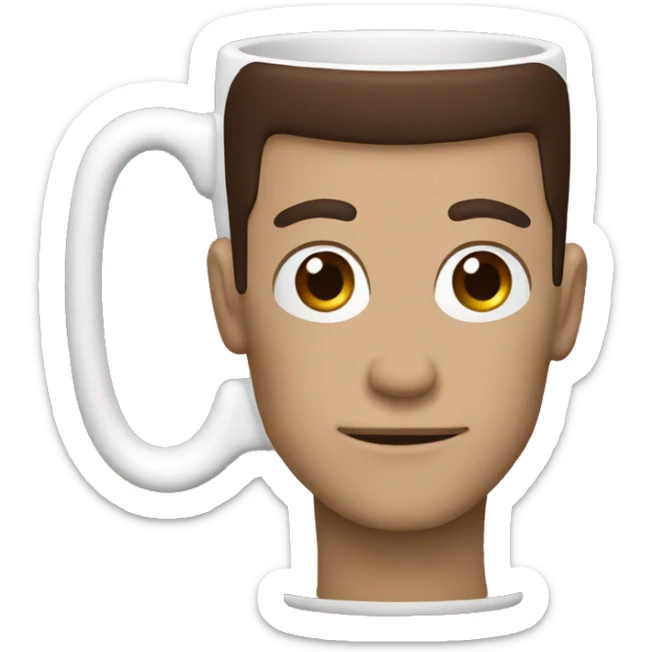 Dark red coffee mug sticker