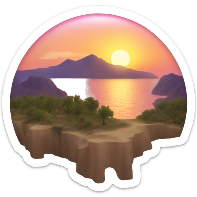 sunset  sticker