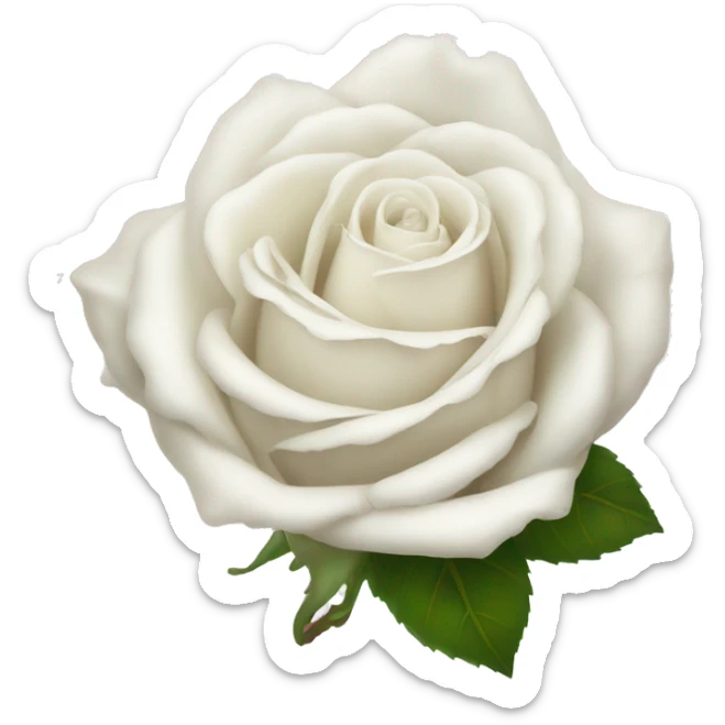 White rose sticker