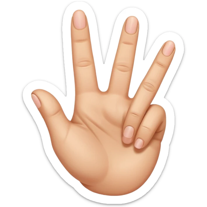 I want an emoji that looks like these👌🏻🤏🏻but i want that the the middle vinger touches the tumb and the other vingers dont. Can you do the Oke sign but than with de middle vinger sticker