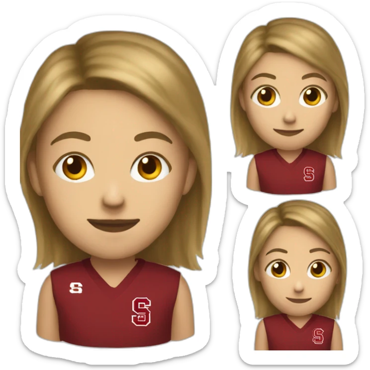 Use a picture of me to create an emoji of a stanford fan sticker