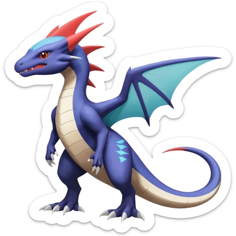 Noivern-Salandit-Latios-Lugia-Fakémon-hybrid-creature (full body)  sticker