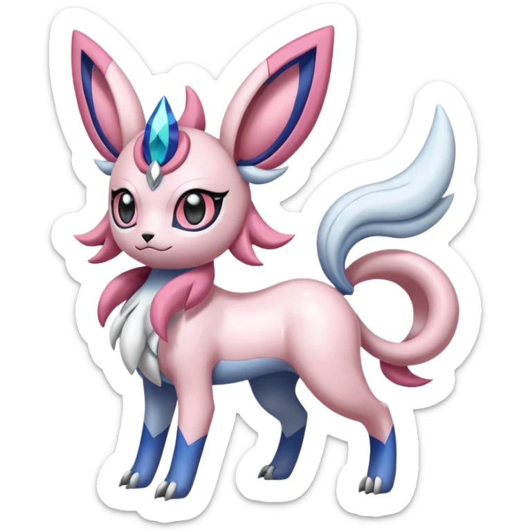 Palkia-Diancie-Absol-Sylveon-Meloetta-fusion  sticker