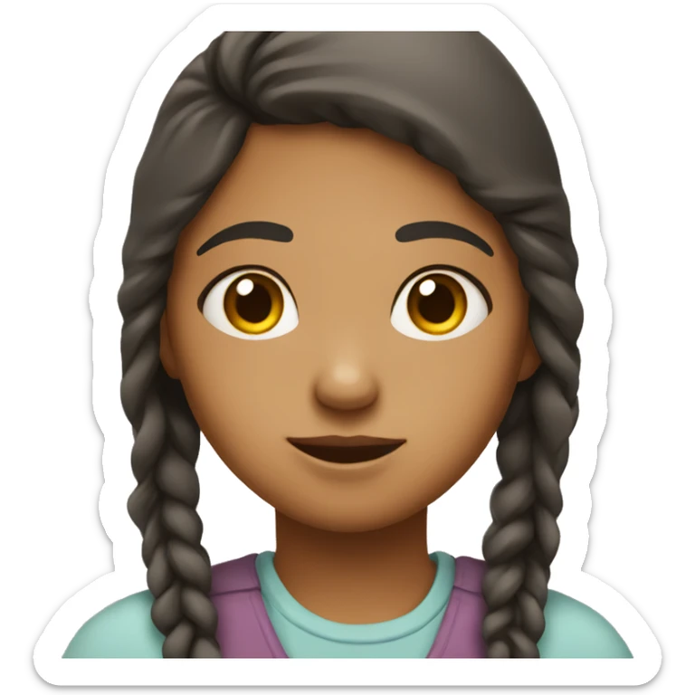 a girl who feels a sense of love and compassion when she is engaged in creativity sticker