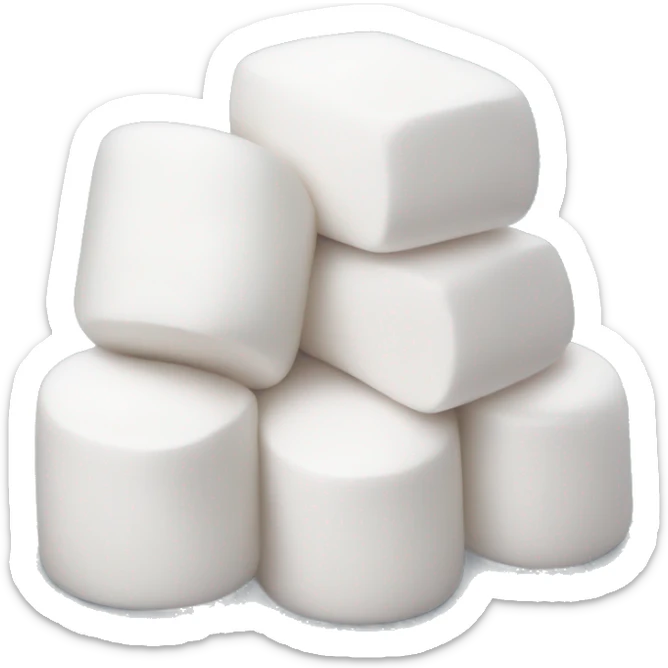 Pile of marshmallows  sticker