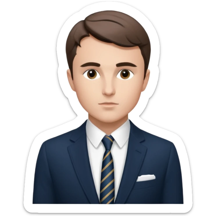 Photo-accurate hyperrealistic real life Charlie Kirk outside VOGUE trendy aesthetic  sticker