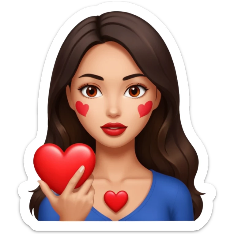 A heart emoji for a raging hot girl who looks like megan fox. Just an absolute rocket. sticker