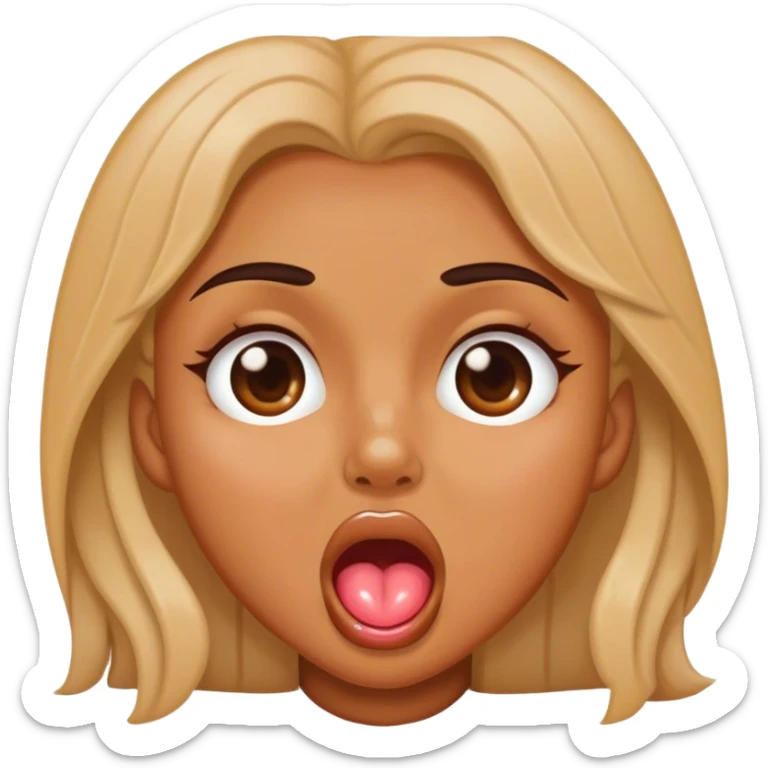 Cara babeando  sticker