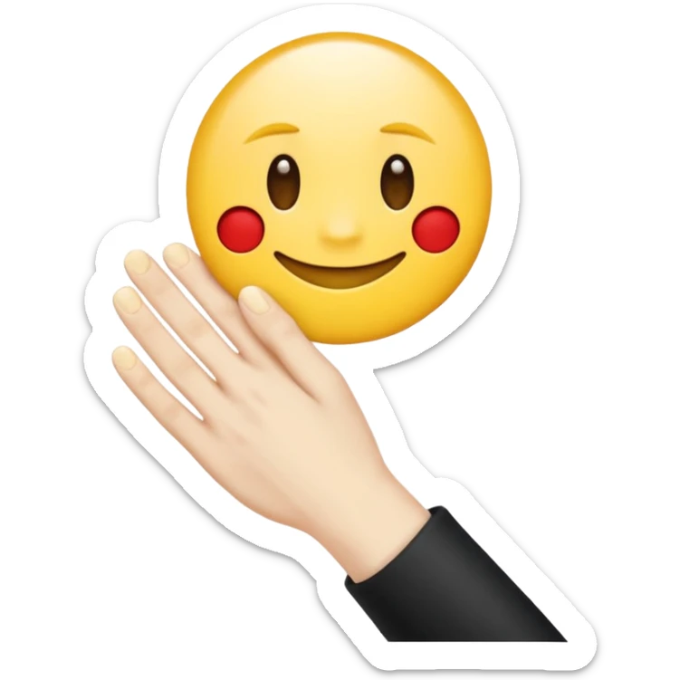 slitting my wrist normal round yellow emoji like traditional original emojis before the people ones sticker