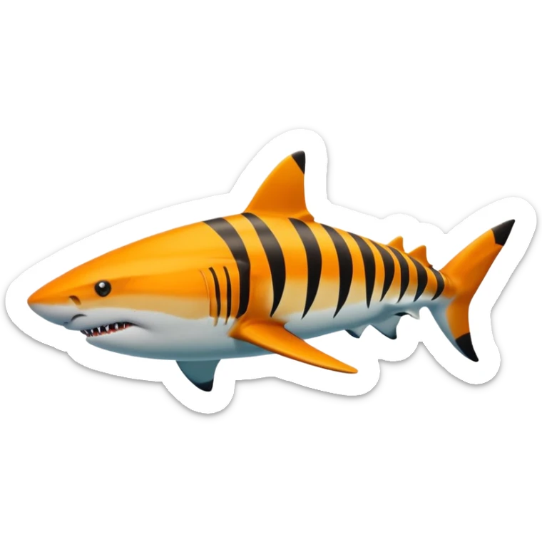 🐅🦈 i want the shark also have the coler of the tiger sticker