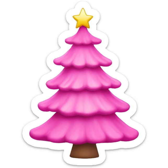 Pink Christmas tree  sticker