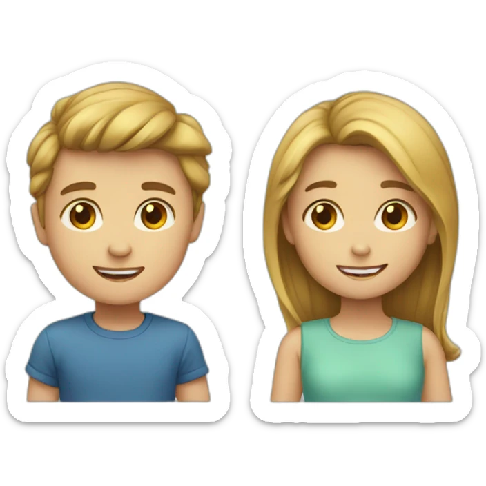 Boy and Girl sticker