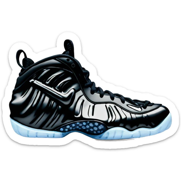 white foamposite emoji sticker