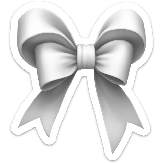 white bow sticker