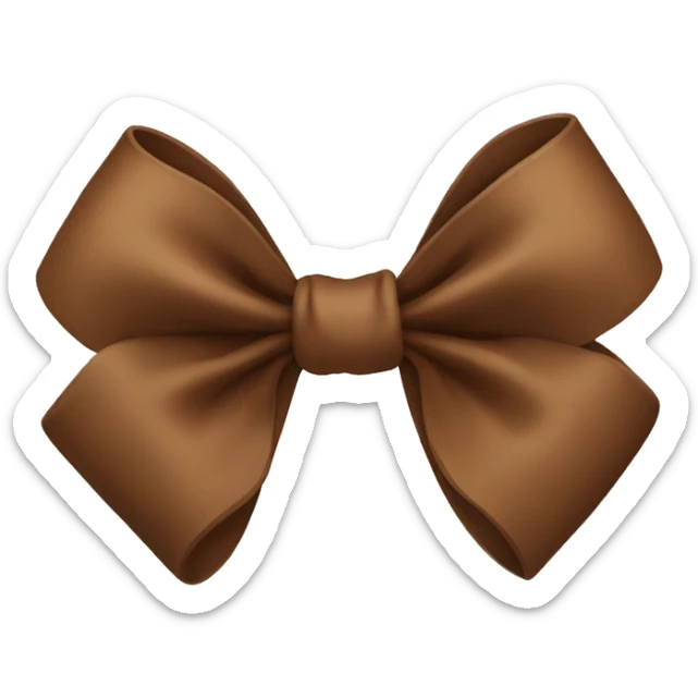 Brown bow sticker