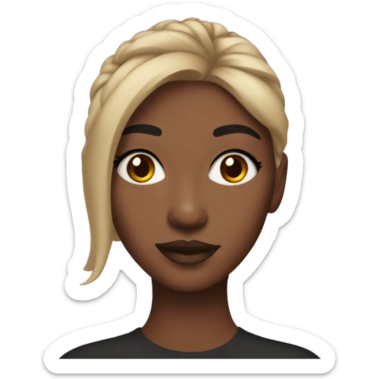 girl with makeup sticker