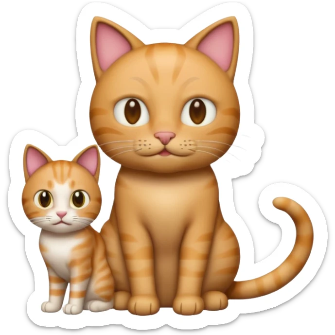 default ios man emoji head, with the body of a cat, not as a head sticker