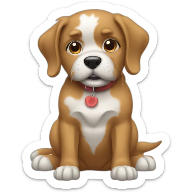 Dog doing graphic design sticker