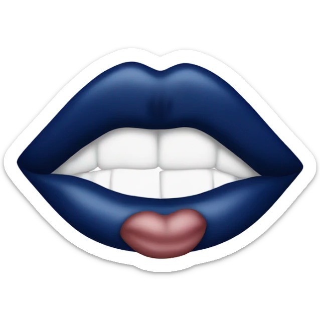 Navy blue lips sticker