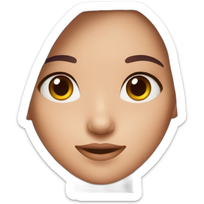 a young beauty girl with purple brown hair fair skin sticker