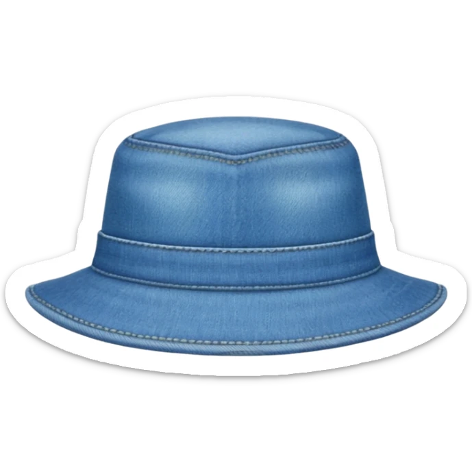Denim hat sticker