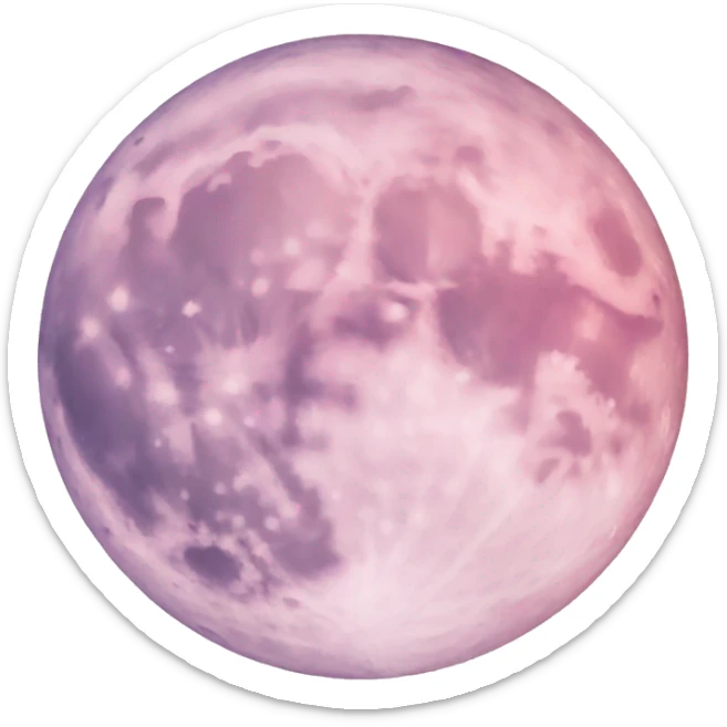 pastel pink moon sticker