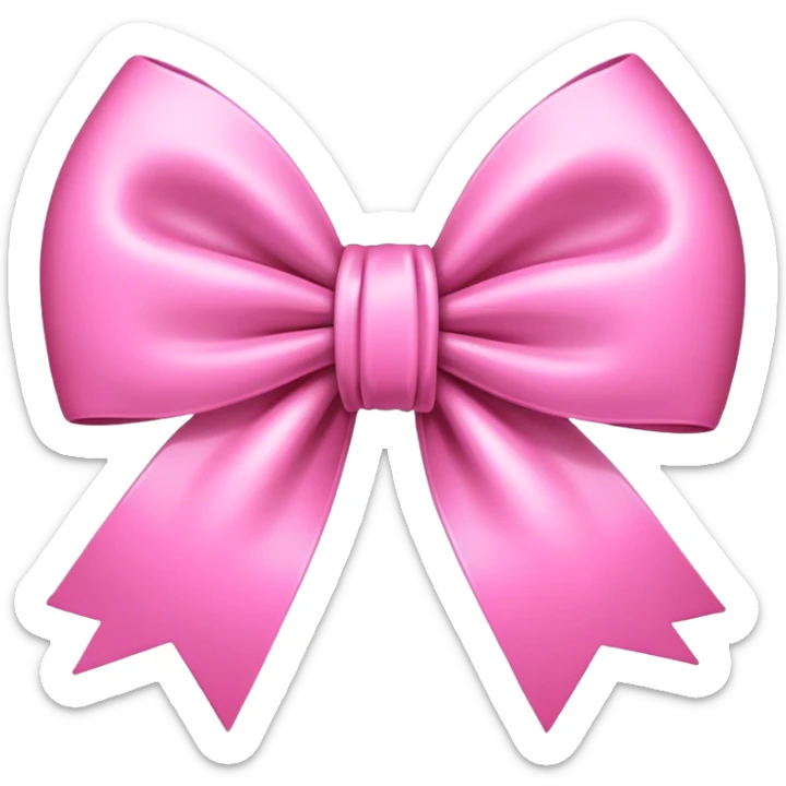 Pink bow sticker