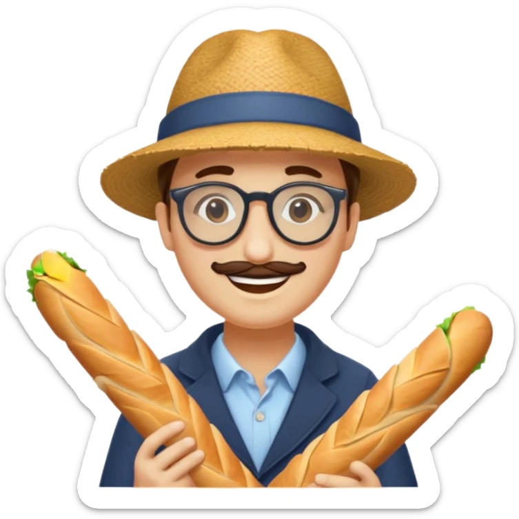 Un humain homme avec un chapeau  et des sunglasse et une baguette magique sticker