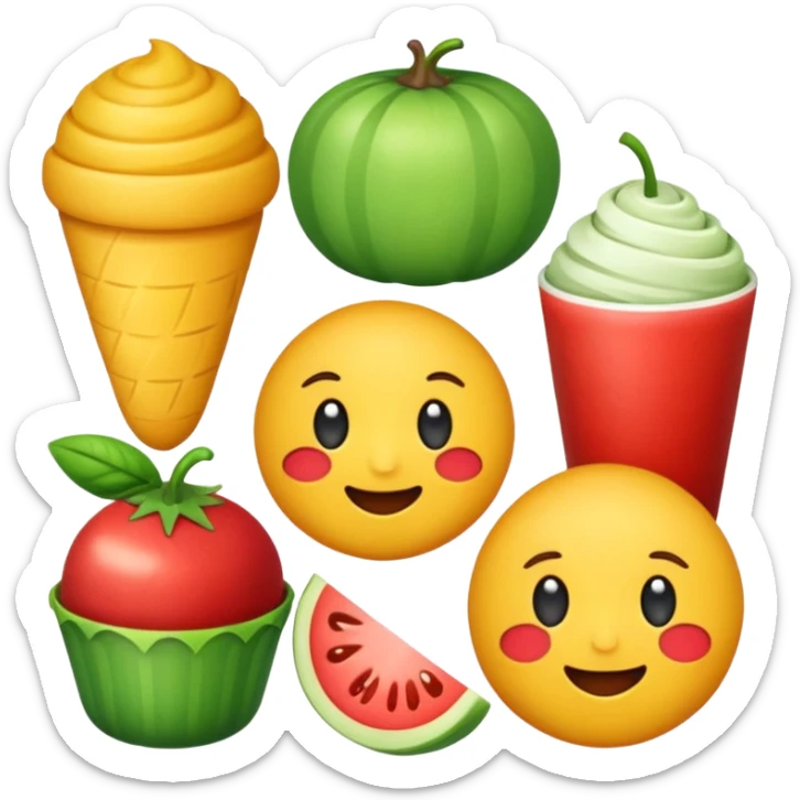 The name of the project is what to eat now. Draw an emoji that matches it sticker