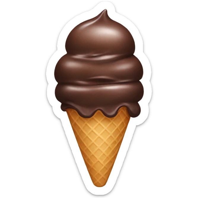 Ice cream chocolate  sticker