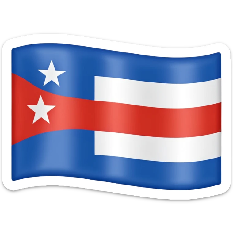 Emoji du drapeau de la Yougoslavie avec en haut du bleu au milieu du blanc avec un étoile et en bas du rouge utilise le même modèle que ce drapeau là : 🇾🇪 mais tu remplace juste les couleurs  sticker