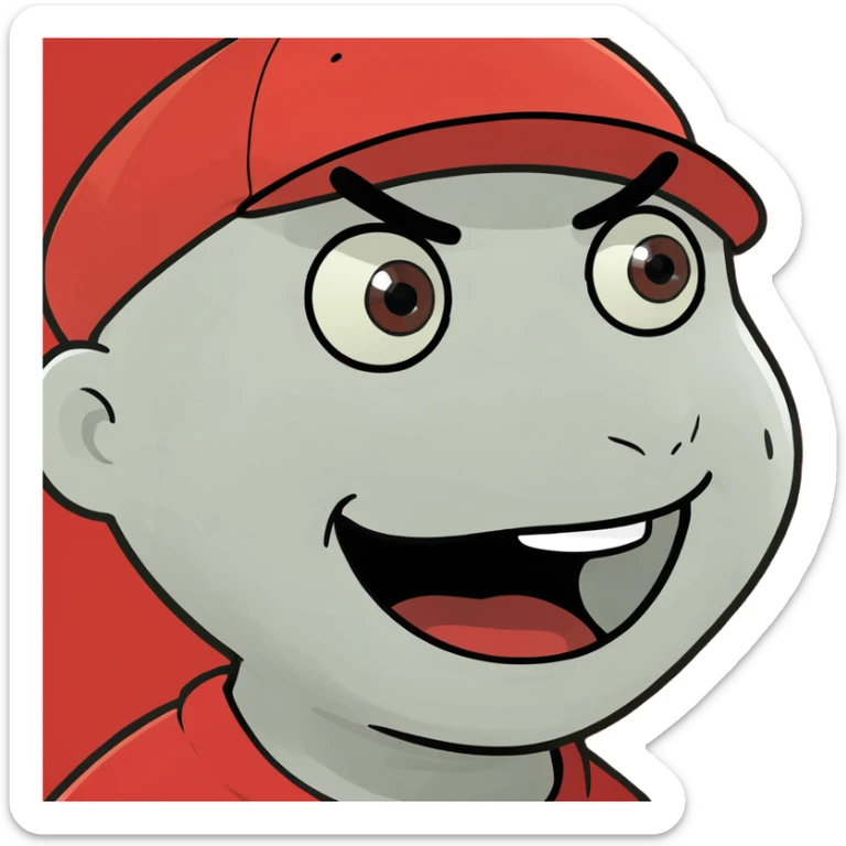 skibidi toilet character, playful, meme-inspired, white porcelain toilet with a cartoon face, energetic expression, simple background sticker