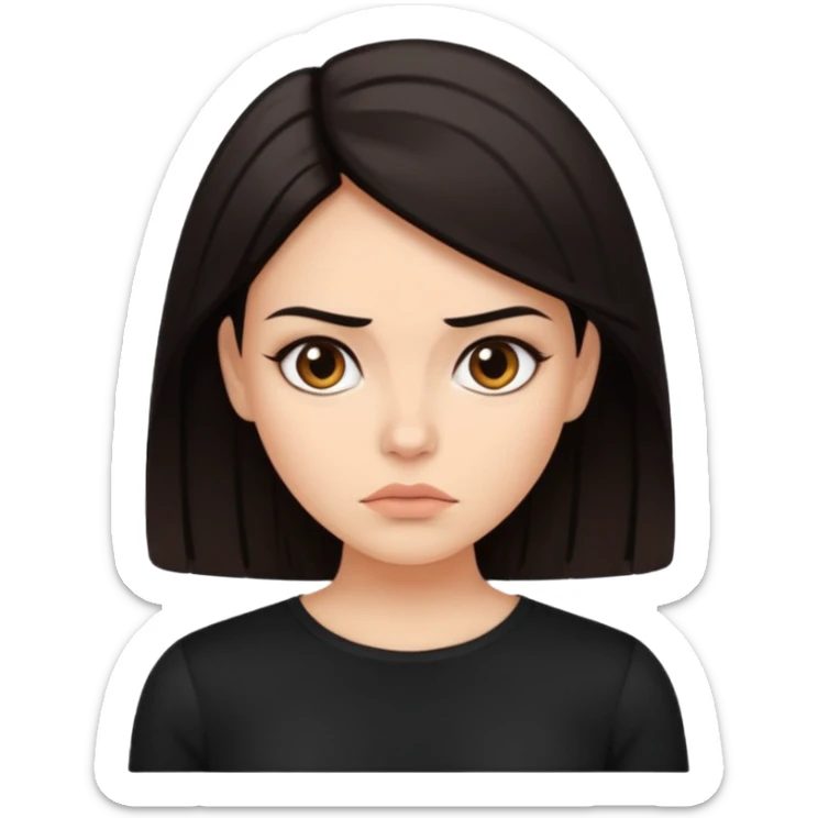 Give me an emoji of a woman looking unimpressed in a sassy way sticker