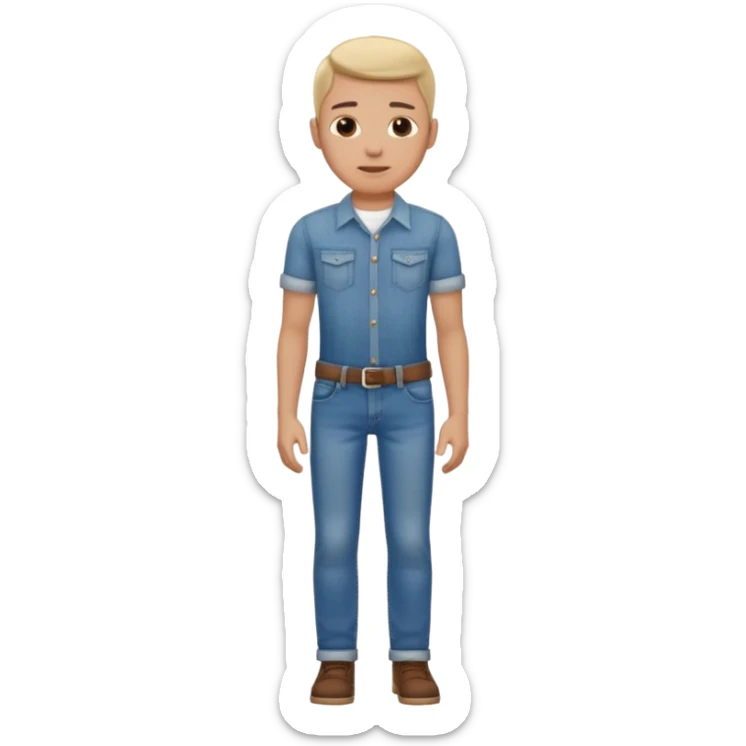 Use the following image but change the clothes to jeans and shirts sticker