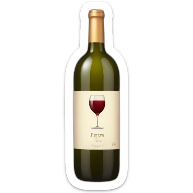 Wine bottle sticker