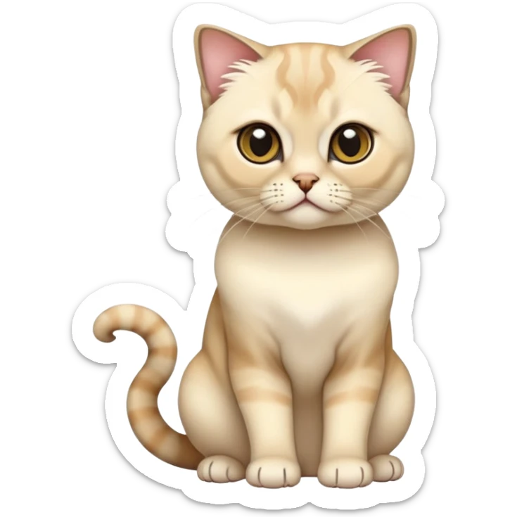 Colorful exotic tropical shiny Fantasy-Siamese-Scottish-Fold-feline-Fakémon-feline-hybrid (full body) sticker