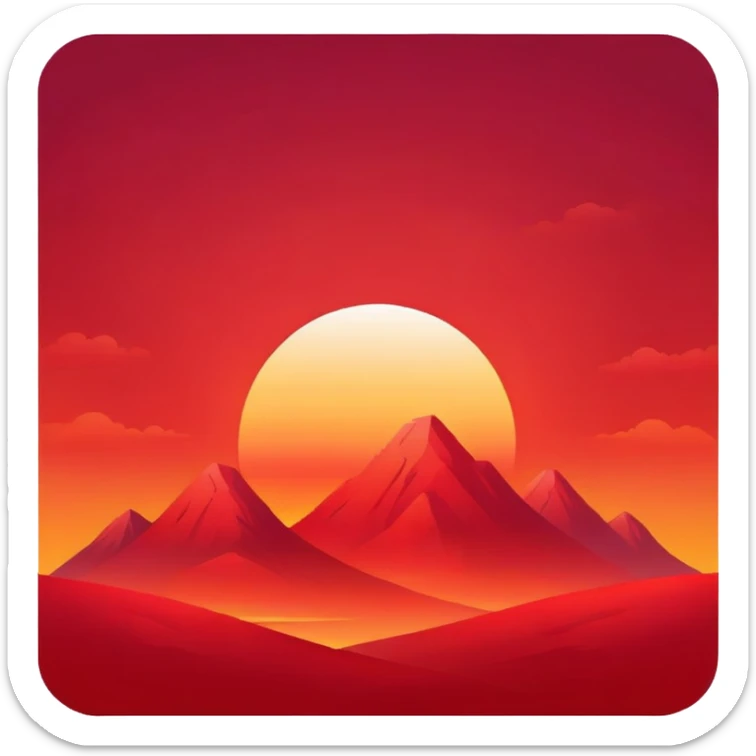 Red sky sticker