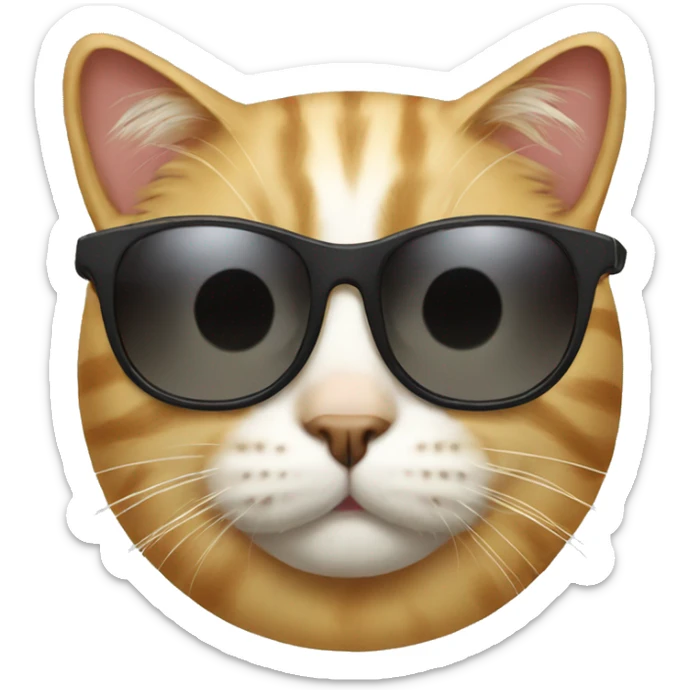 Cat with sunglasses sticker