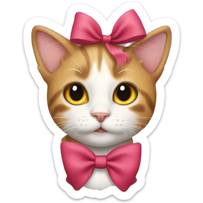 Cat with Bow sticker